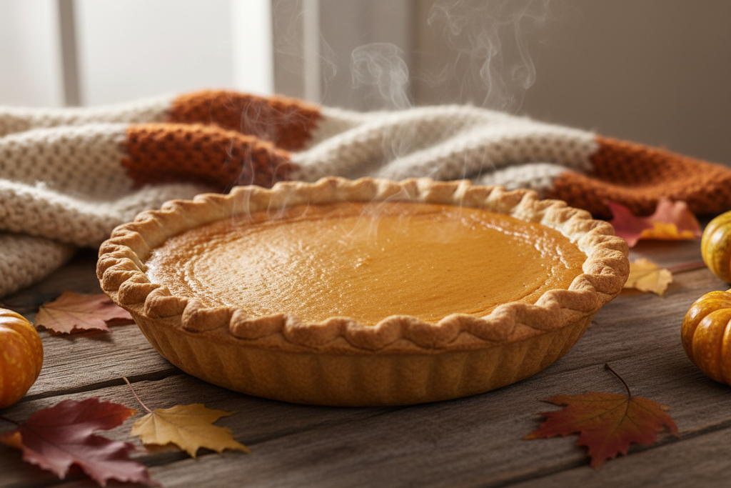 Fresh baked pumpkin pie